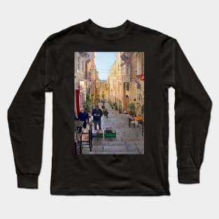 Old Street, Valletta, Malta Long Sleeve T-Shirt